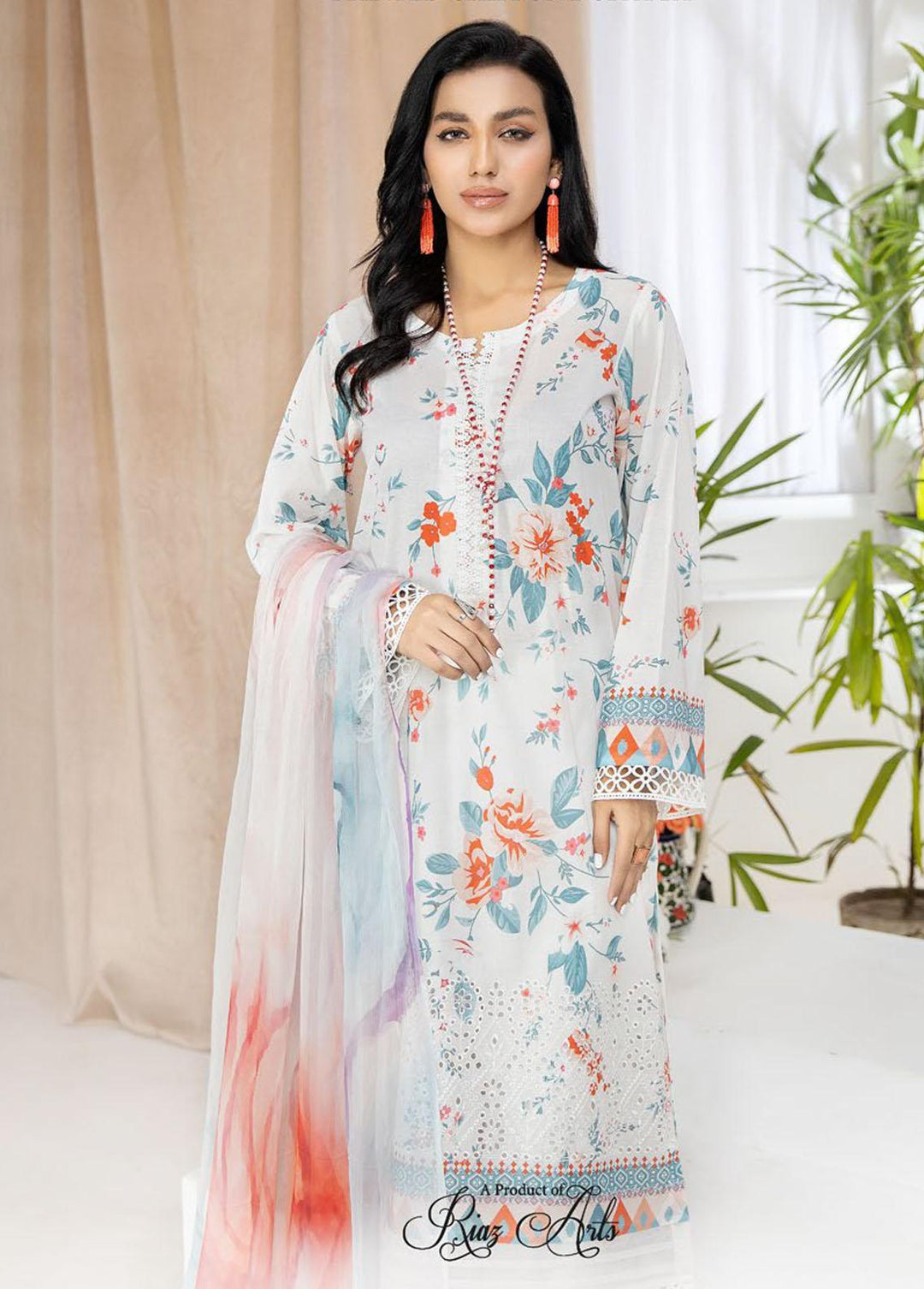 Aafreen By Riaz Arts Embroidered Chikankari Suits Unstitched 3 Piece RA23CK AF-37 - Summer Collection