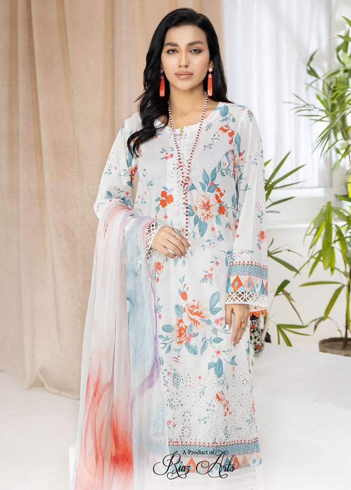 Aafreen By Riaz Arts Embroidered Chikankari Suits Unstitched 3 Piece RA23CK AF-37 - Summer Collection