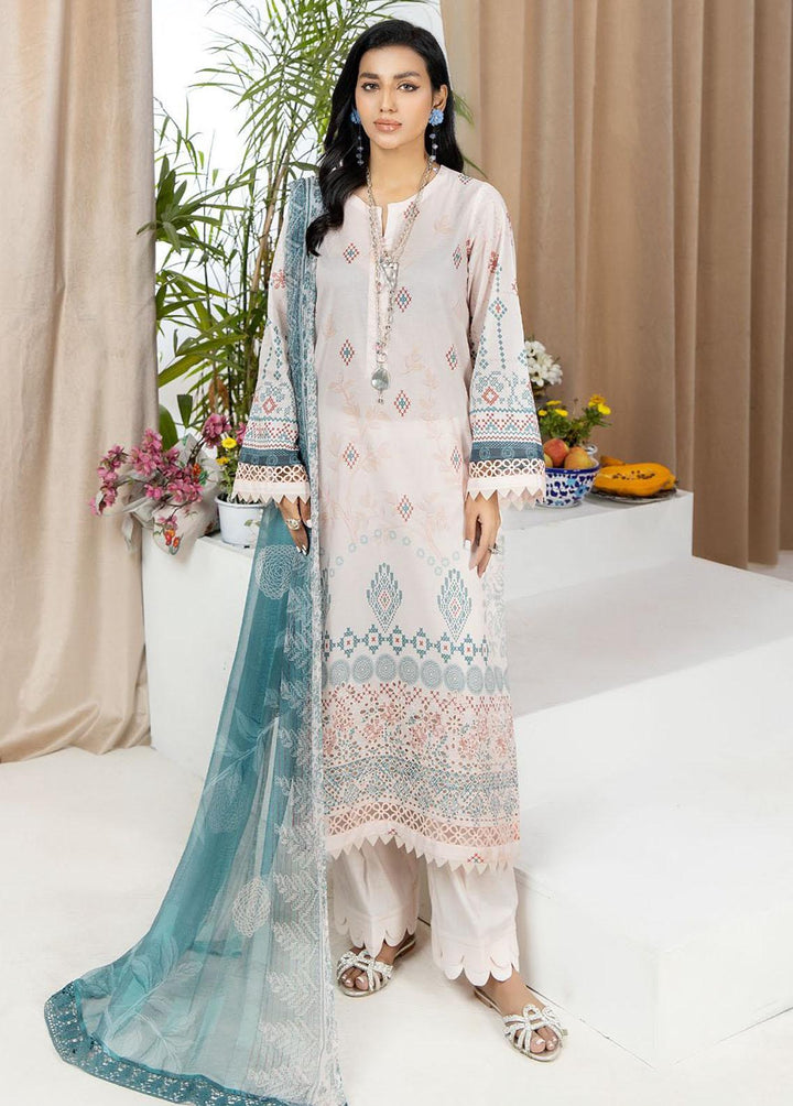 Aafreen By Riaz Arts Embroidered Chikankari Suits Unstitched 3 Piece RA23CK AF-44 - Summer Collection