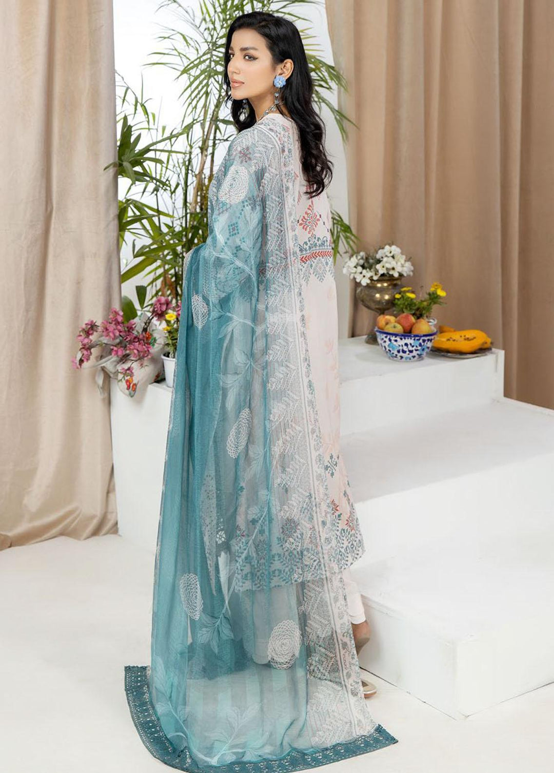 Aafreen By Riaz Arts Embroidered Chikankari Suits Unstitched 3 Piece RA23CK AF-44 - Summer Collection