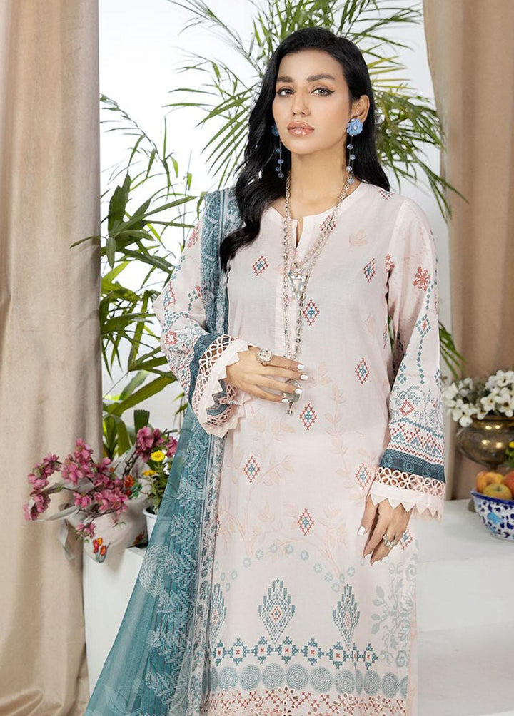 Aafreen By Riaz Arts Embroidered Chikankari Suits Unstitched 3 Piece RA23CK AF-44 - Summer Collection