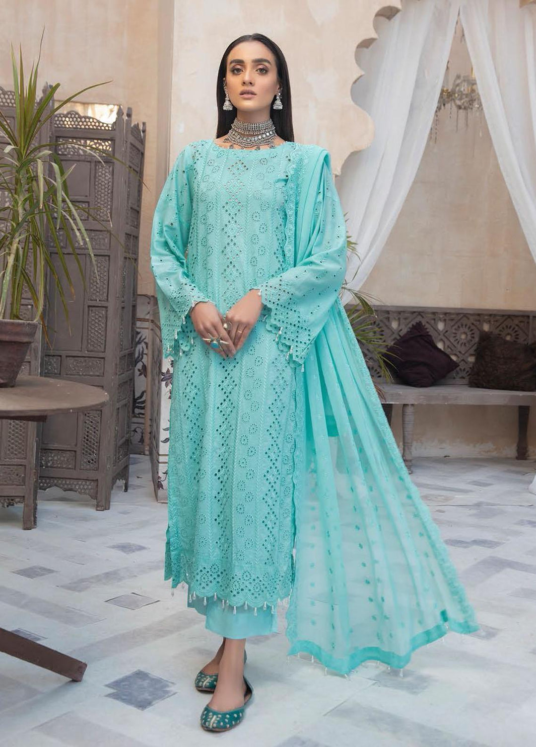 Aafreen by Riaz Arts Embroidered Lawn Suits Unstitched 3 Piece RA22ACL D-05 - Summer Collection