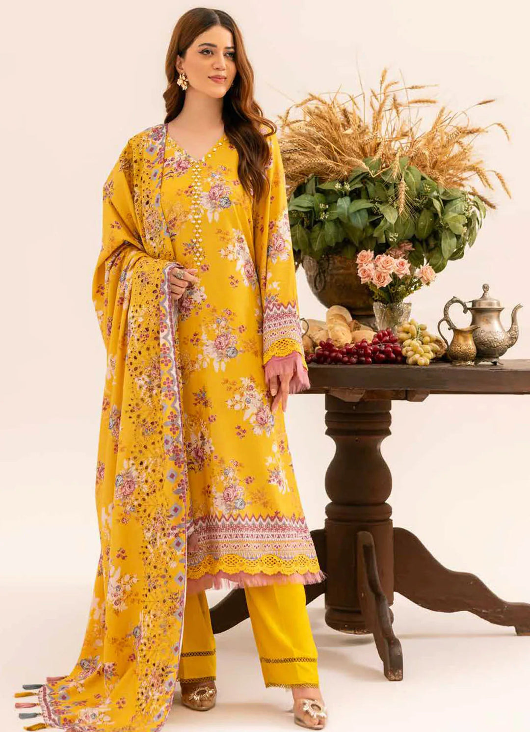 Aafreen by Riaz Arts Embroidered Karandi Suit Unstitched 3 Piece RA24K AF-134 - Winter Collection