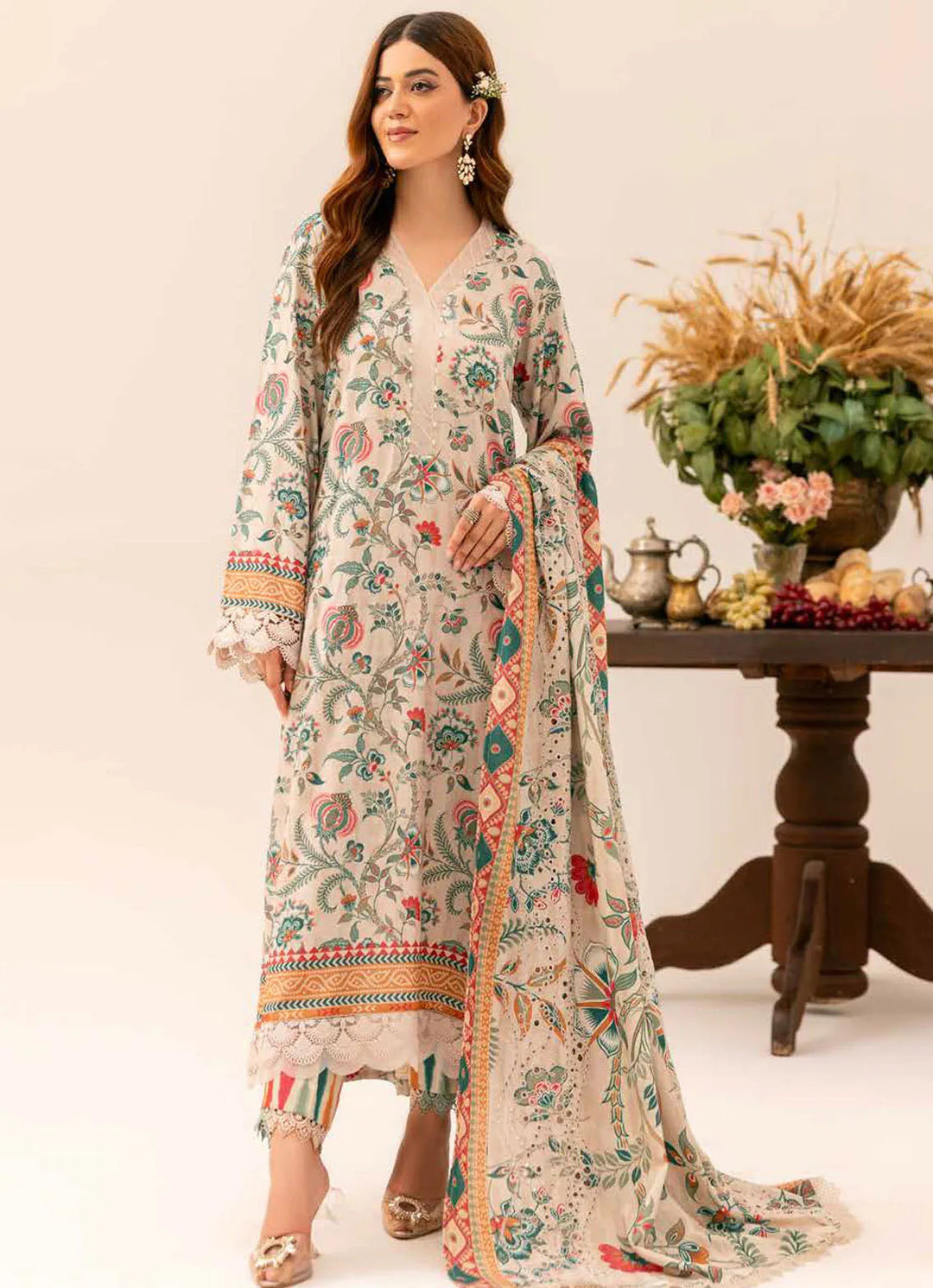 Aafreen by Riaz Arts Embroidered Karandi Suit Unstitched 3 Piece RA24K AF-135 - Winter Collection