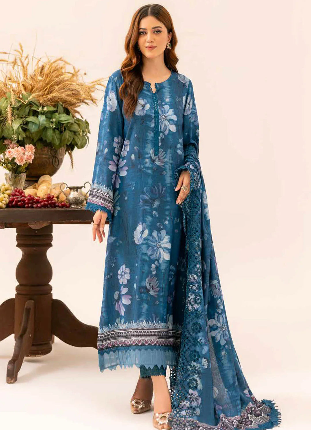 Aafreen by Riaz Arts Embroidered Karandi Suit Unstitched 3 Piece RA24K AF-139 - Winter Collection