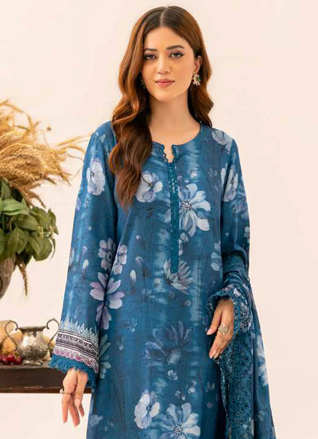 Aafreen by Riaz Arts Embroidered Karandi Suit Unstitched 3 Piece RA24K AF-139 - Winter Collection