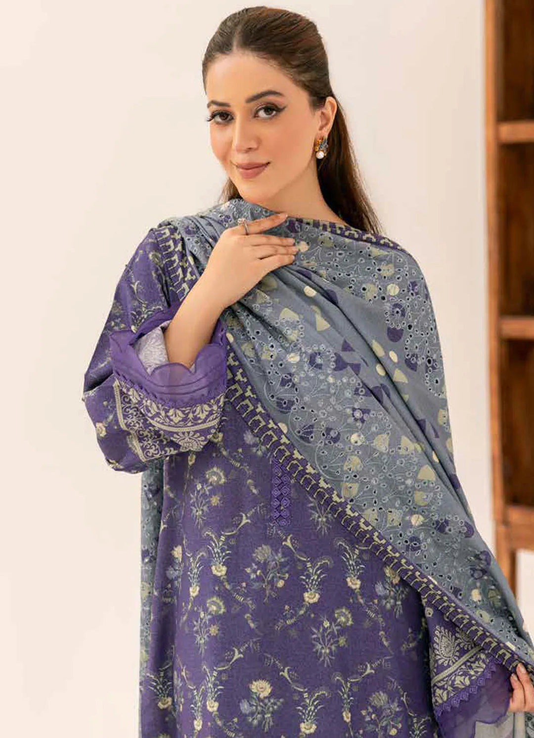 Aafreen by Riaz Arts Embroidered Karandi Suit Unstitched 3 Piece RA24K AF-140 - Winter Collection