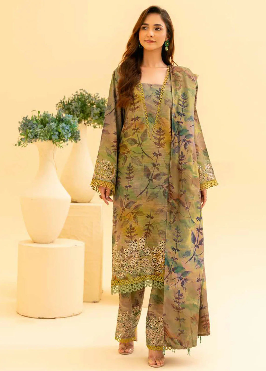 Aafreen By Riaz Arts Embroidered Khaddar Suit Unstitched 3 Piece RA24AK AF-141 - Winter Collection