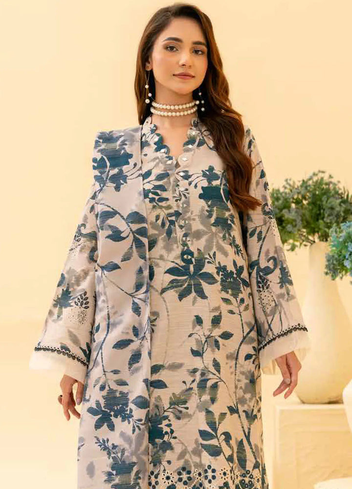 Aafreen By Riaz Arts Embroidered Khaddar Suit Unstitched 3 Piece RA24AK AF-142 - Winter Collection