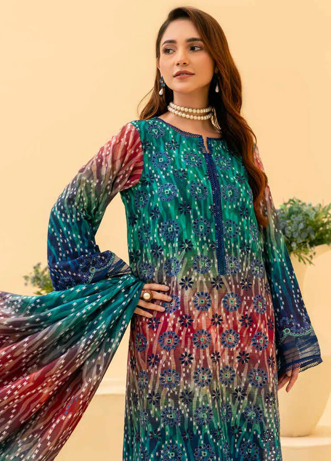 Aafreen By Riaz Arts Embroidered Khaddar Suit Unstitched 3 Piece RA24AK AF-144 - Winter Collection