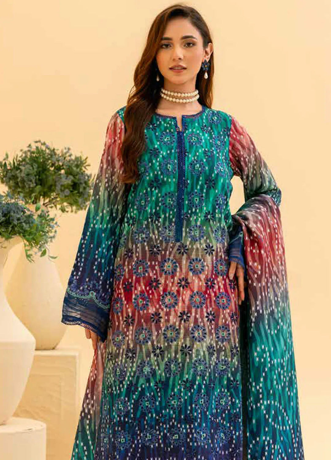 Aafreen By Riaz Arts Embroidered Khaddar Suit Unstitched 3 Piece RA24AK AF-144 - Winter Collection