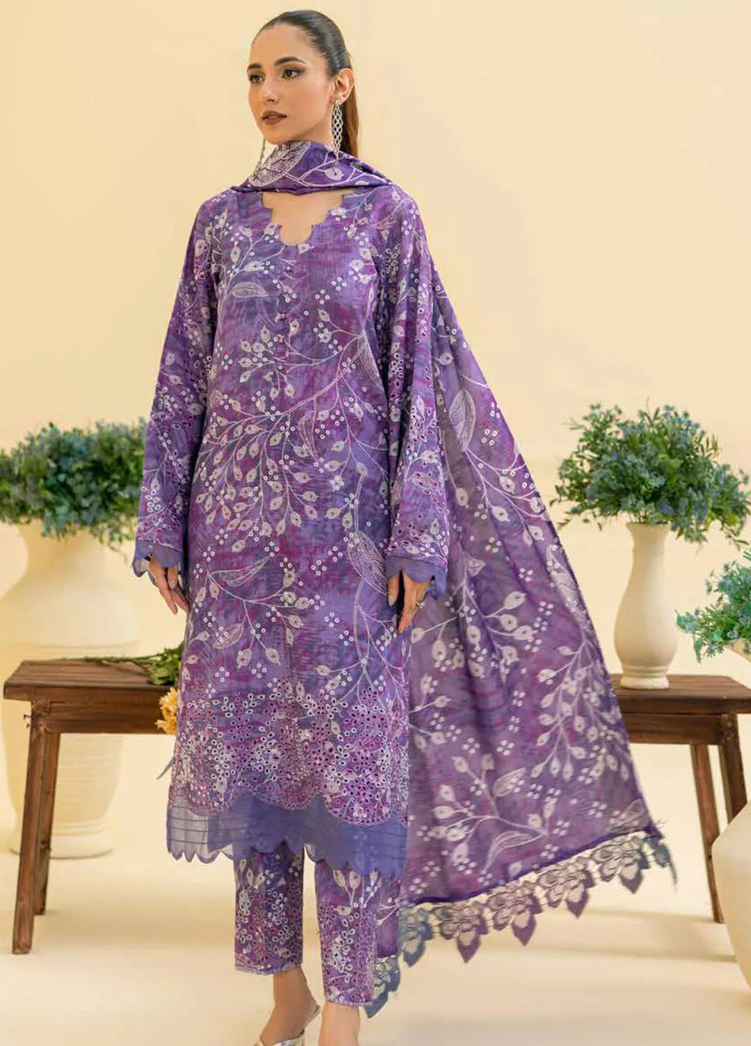 Aafreen By Riaz Arts Embroidered Khaddar Suit Unstitched 3 Piece RA24AK AF-145 - Winter Collection