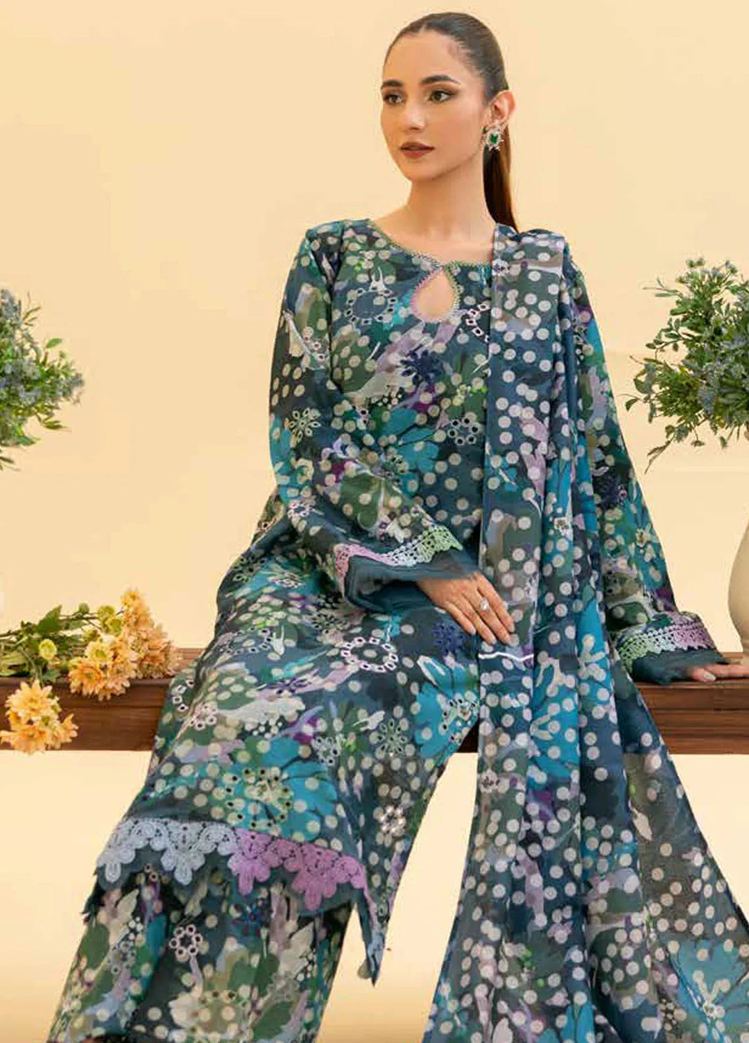 Aafreen By Riaz Arts Embroidered Khaddar Suit Unstitched 3 Piece RA24AK AF-146 - Winter Collection