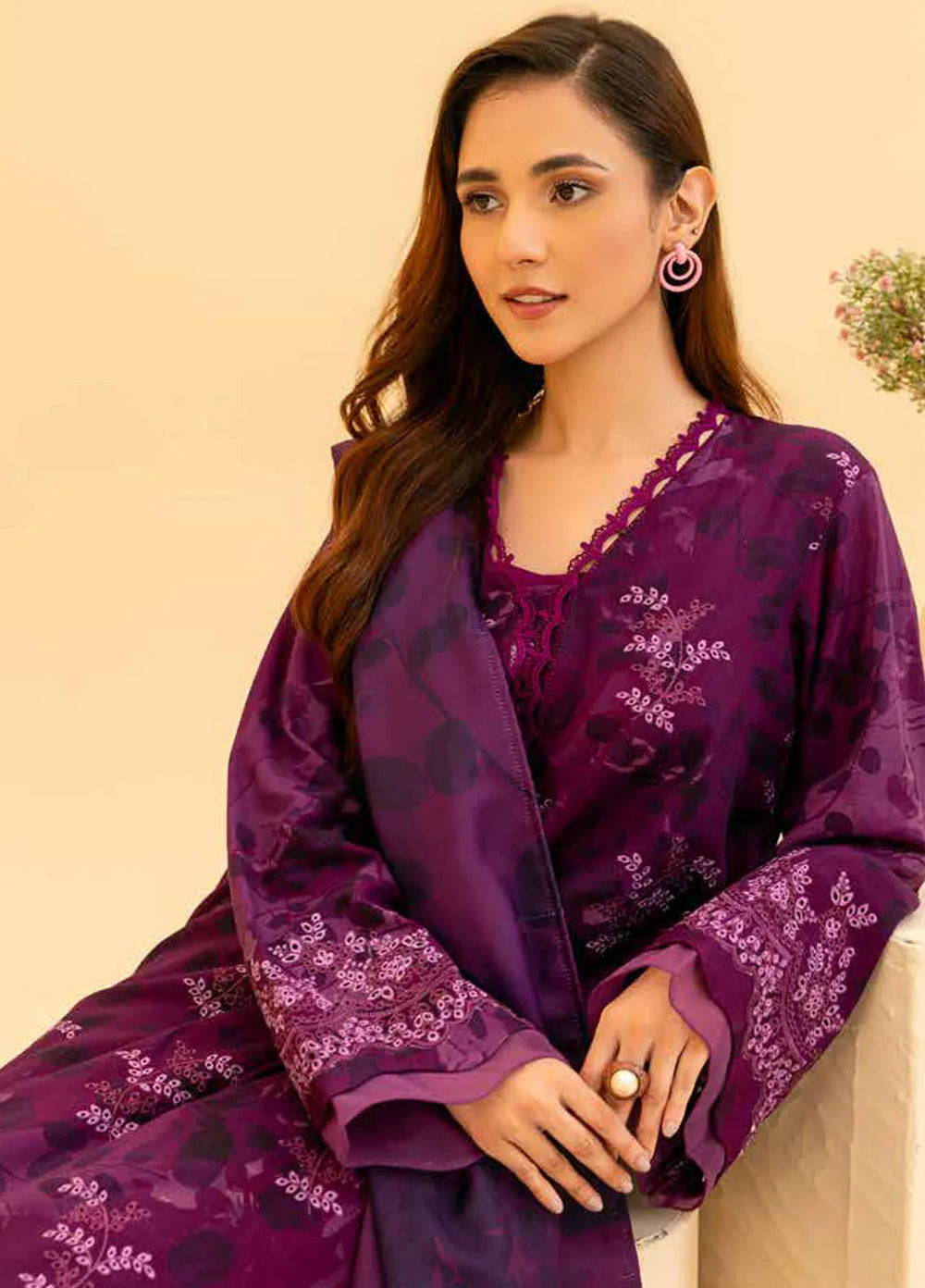 Aafreen By Riaz Arts Embroidered Khaddar Suit Unstitched 3 Piece RA24AK AF-147 - Winter Collection