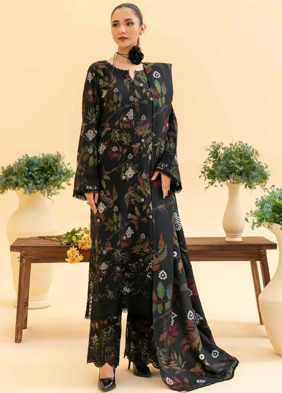 Aafreen By Riaz Arts Embroidered Khaddar Suit Unstitched 3 Piece RA24AK AF-148 - Winter Collection