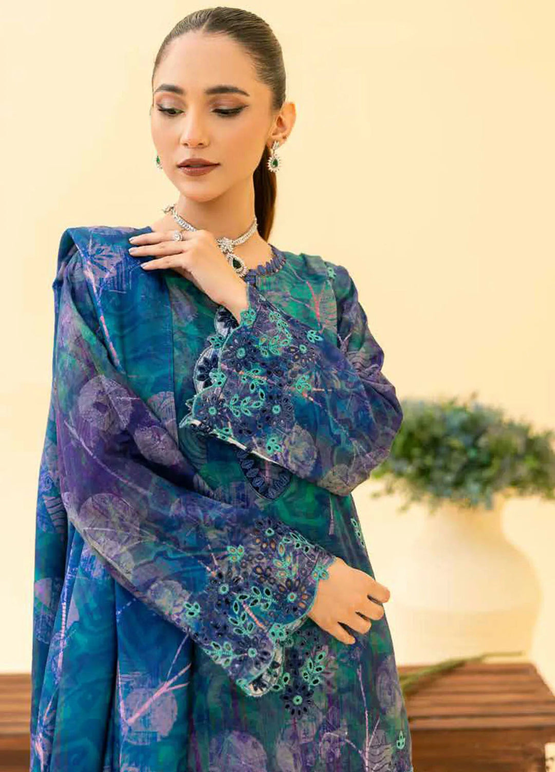 Aafreen By Riaz Arts Embroidered Khaddar Suit Unstitched 3 Piece RA24AK AF-150 - Winter Collection