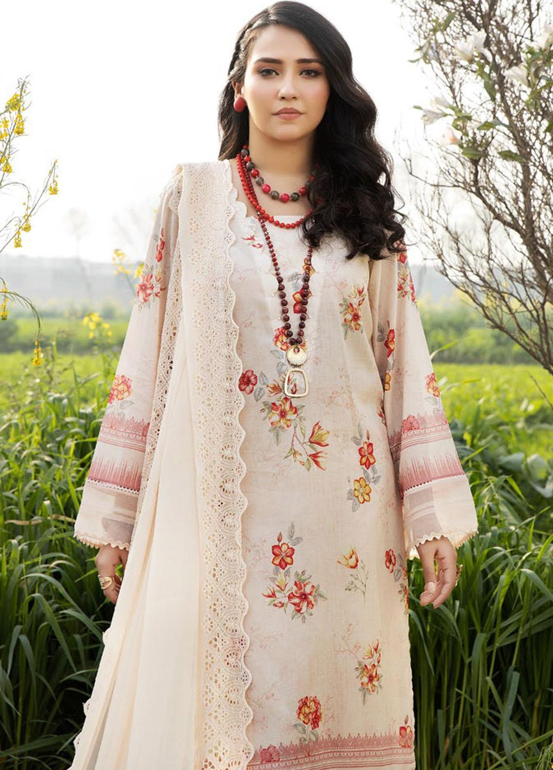 Aafreen By Riaz Arts Embroidered Lawn Suits Unstitched 3 Piece RA23A-V4 AF-29 - Summer Collection