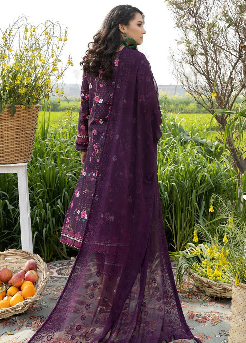 Aafreen By Riaz Arts Embroidered Lawn Suits Unstitched 3 Piece RA23A-V4 AF-30 - Summer Collection