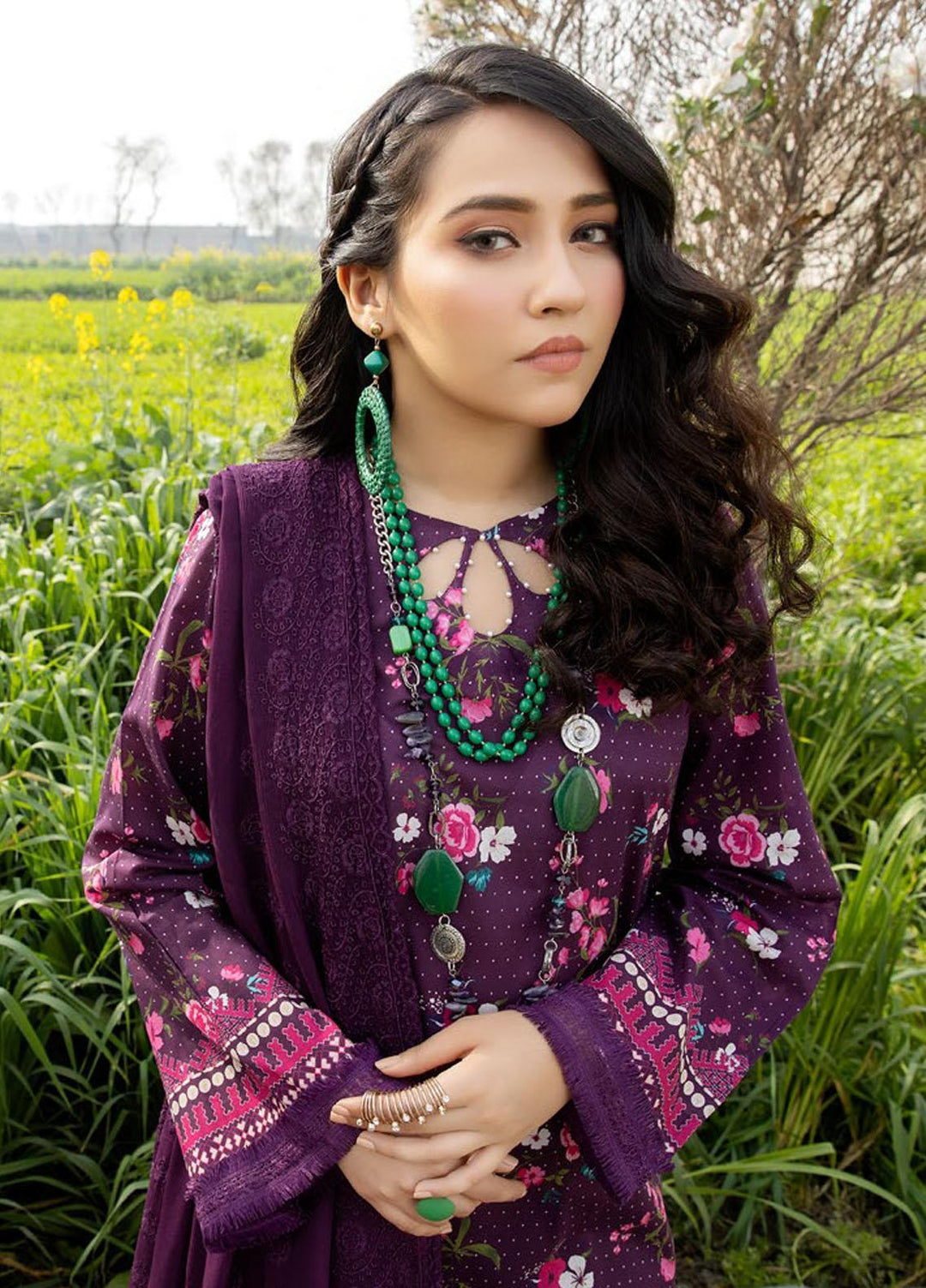 Aafreen By Riaz Arts Embroidered Lawn Suits Unstitched 3 Piece RA23A-V4 AF-30 - Summer Collection