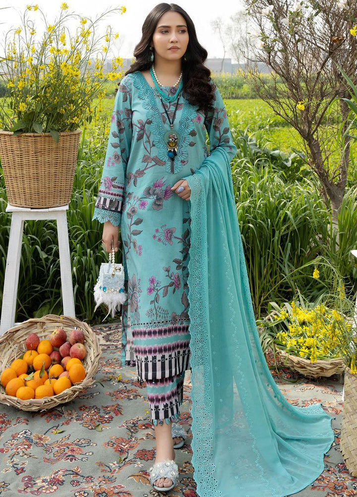 Aafreen By Riaz Arts Embroidered Lawn Suits Unstitched 3 Piece RA23A-V4 AF-32 - Summer Collection