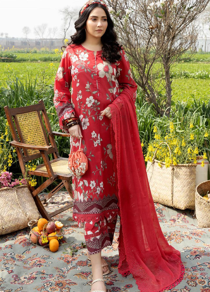 Aafreen By Riaz Arts Embroidered Lawn Suits Unstitched 3 Piece RA23A-V4 AF-34 - Summer Collection
