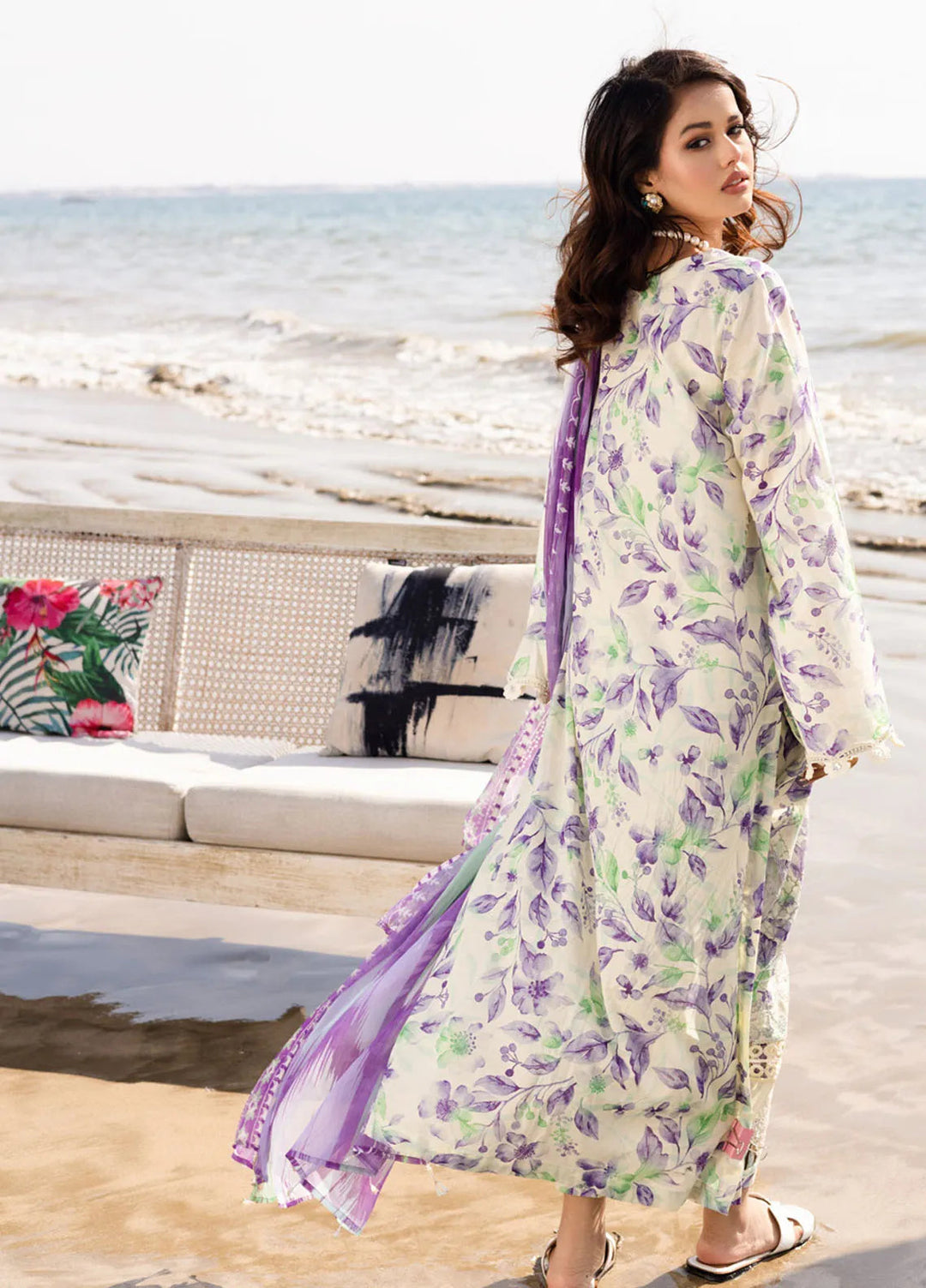 Aafreen by Riaz Arts Embroidered Lawn Suit Unstitched 3 Piece RA25LL AF-168 - Summer Collection