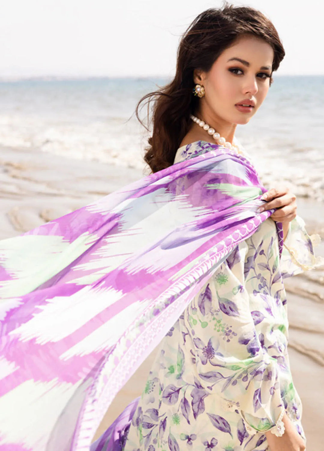 Aafreen by Riaz Arts Embroidered Lawn Suit Unstitched 3 Piece RA25LL AF-168 - Summer Collection