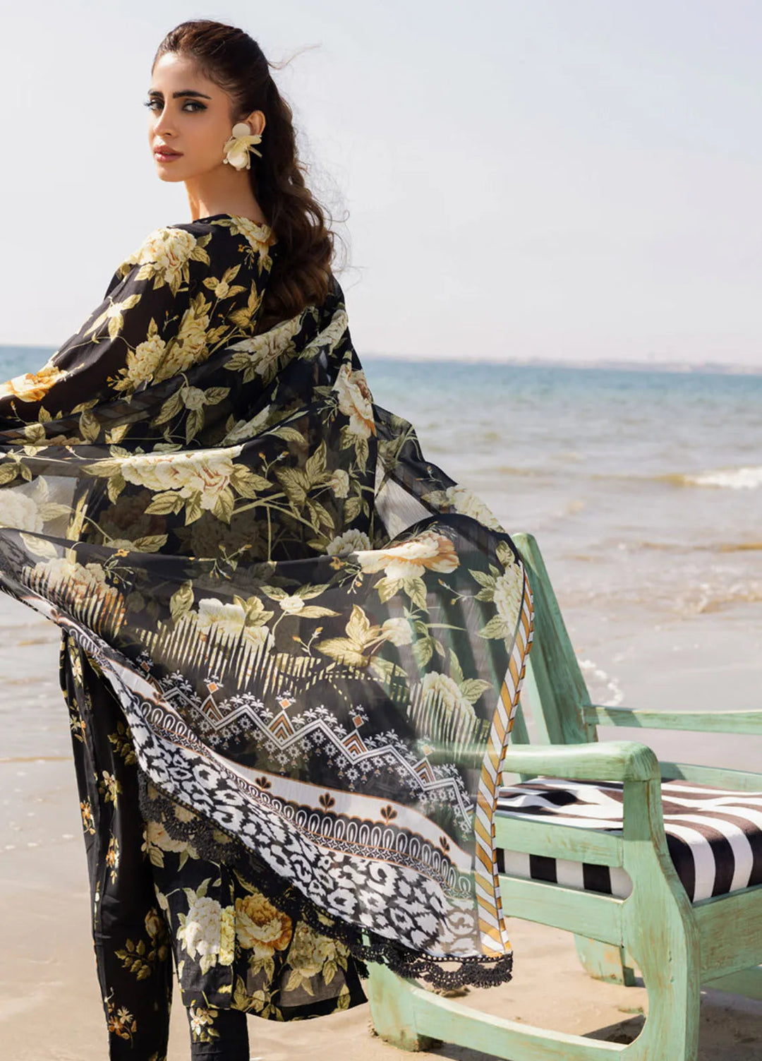 Aafreen by Riaz Arts Embroidered Lawn Suit Unstitched 3 Piece RA25LL AF-169 - Summer Collection