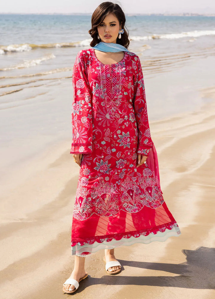 Aafreen by Riaz Arts Embroidered Lawn Suit Unstitched 3 Piece RA25LL AF-171 - Summer Collection