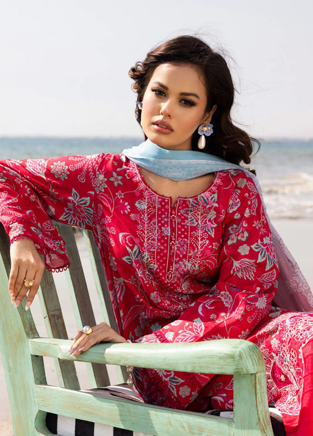 Aafreen by Riaz Arts Embroidered Lawn Suit Unstitched 3 Piece RA25LL AF-171 - Summer Collection