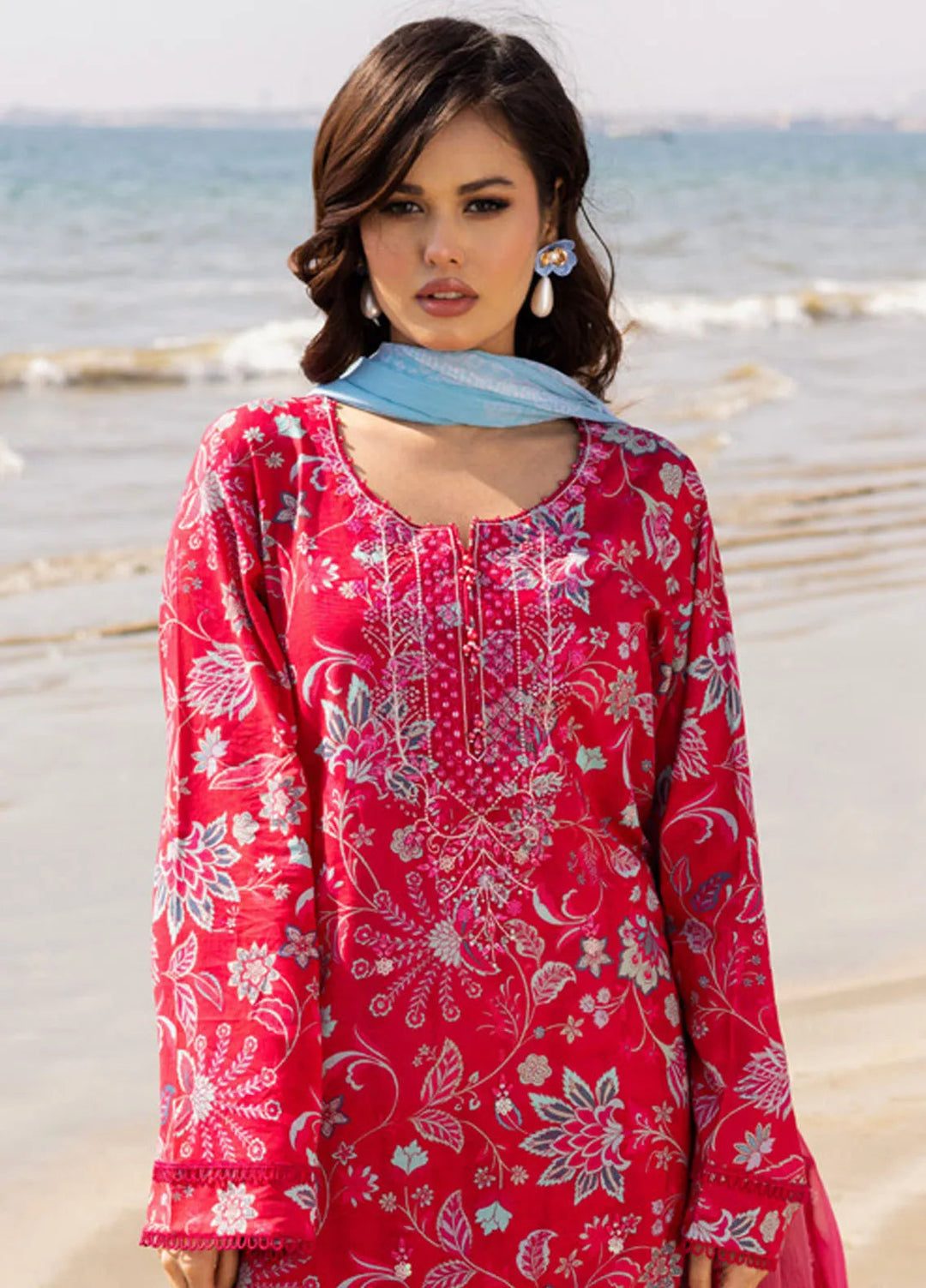 Aafreen by Riaz Arts Embroidered Lawn Suit Unstitched 3 Piece RA25LL AF-171 - Summer Collection