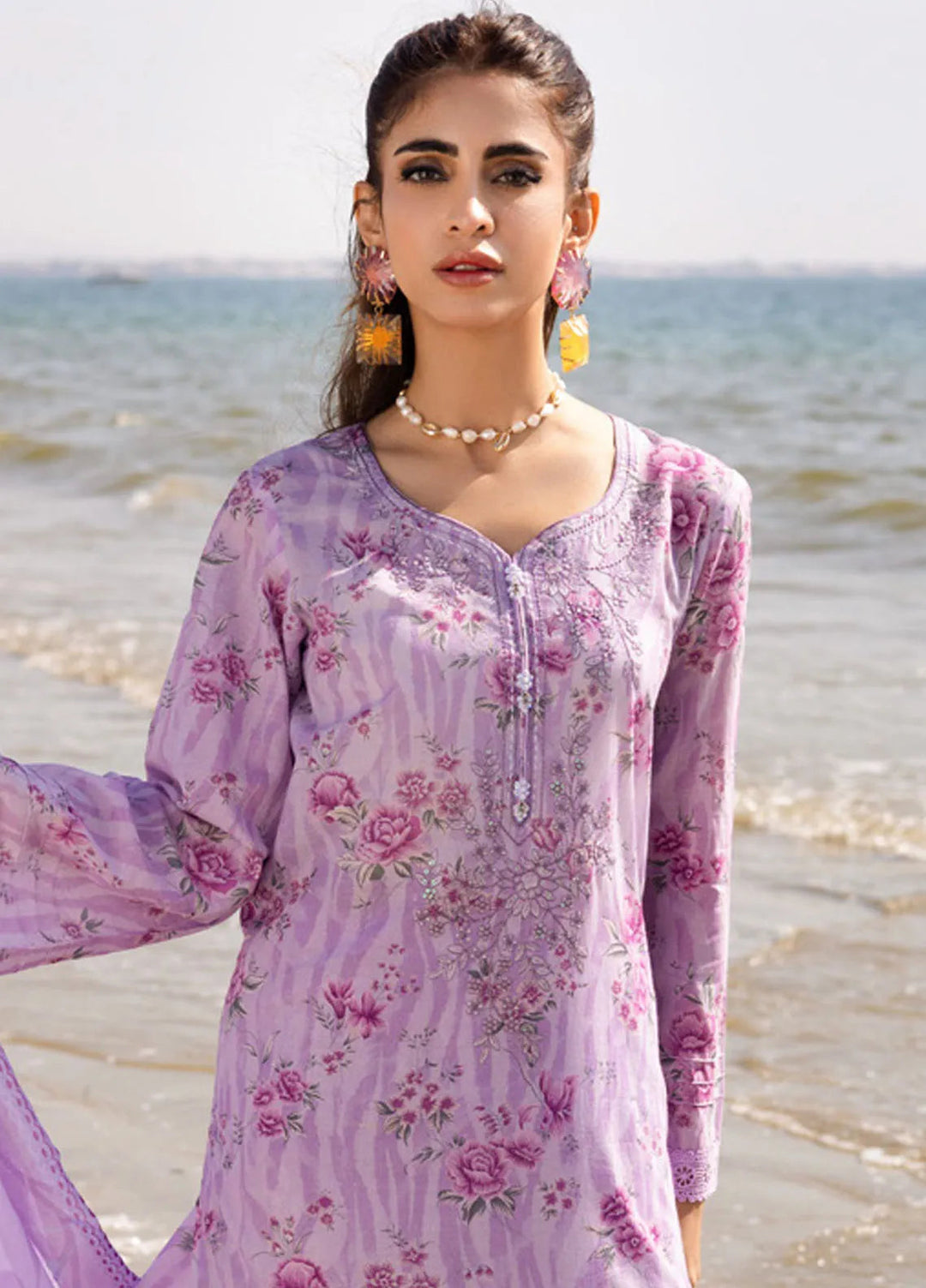 Aafreen by Riaz Arts Embroidered Lawn Suit Unstitched 3 Piece RA25LL AF-172 - Summer Collection