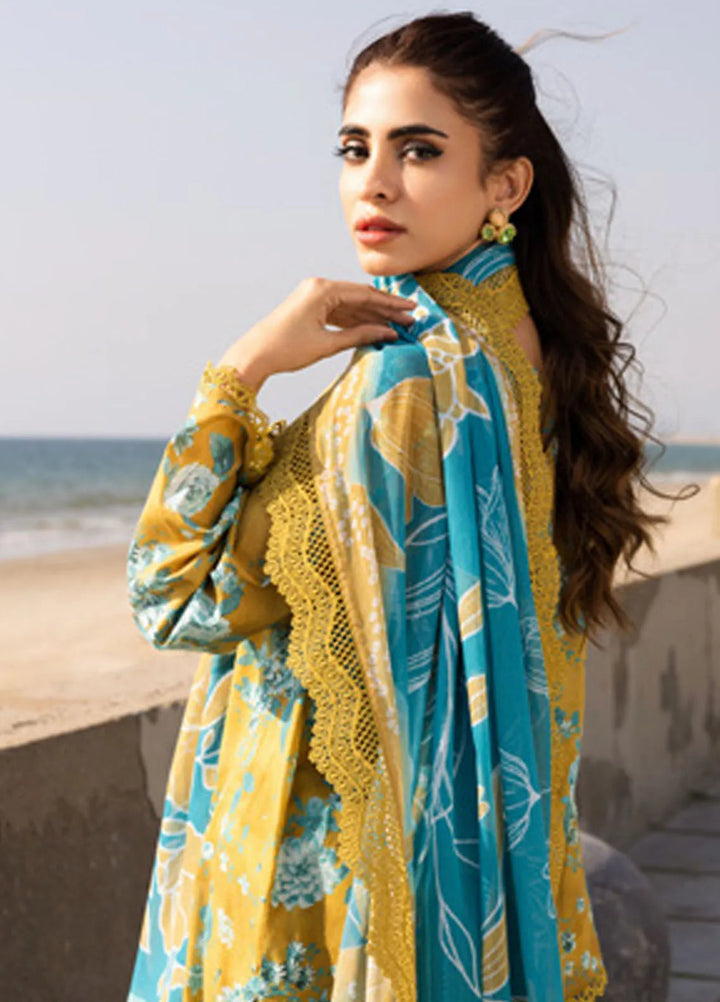 Aafreen by Riaz Arts Embroidered Lawn Suit Unstitched 3 Piece RA25LL AF-173 - Summer Collection