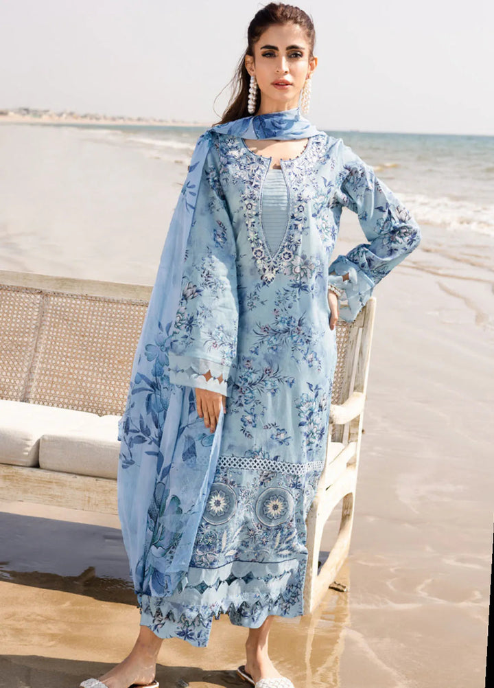 Aafreen by Riaz Arts Embroidered Lawn Suit Unstitched 3 Piece RA25LL AF-174 - Summer Collection