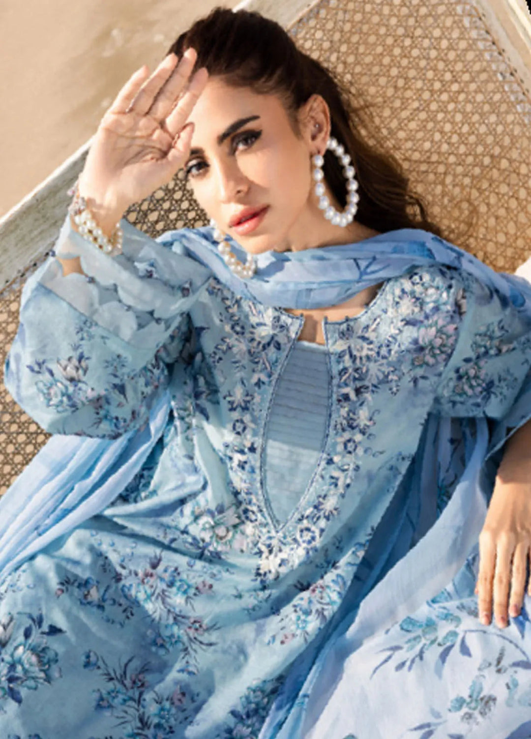 Aafreen by Riaz Arts Embroidered Lawn Suit Unstitched 3 Piece RA25LL AF-174 - Summer Collection
