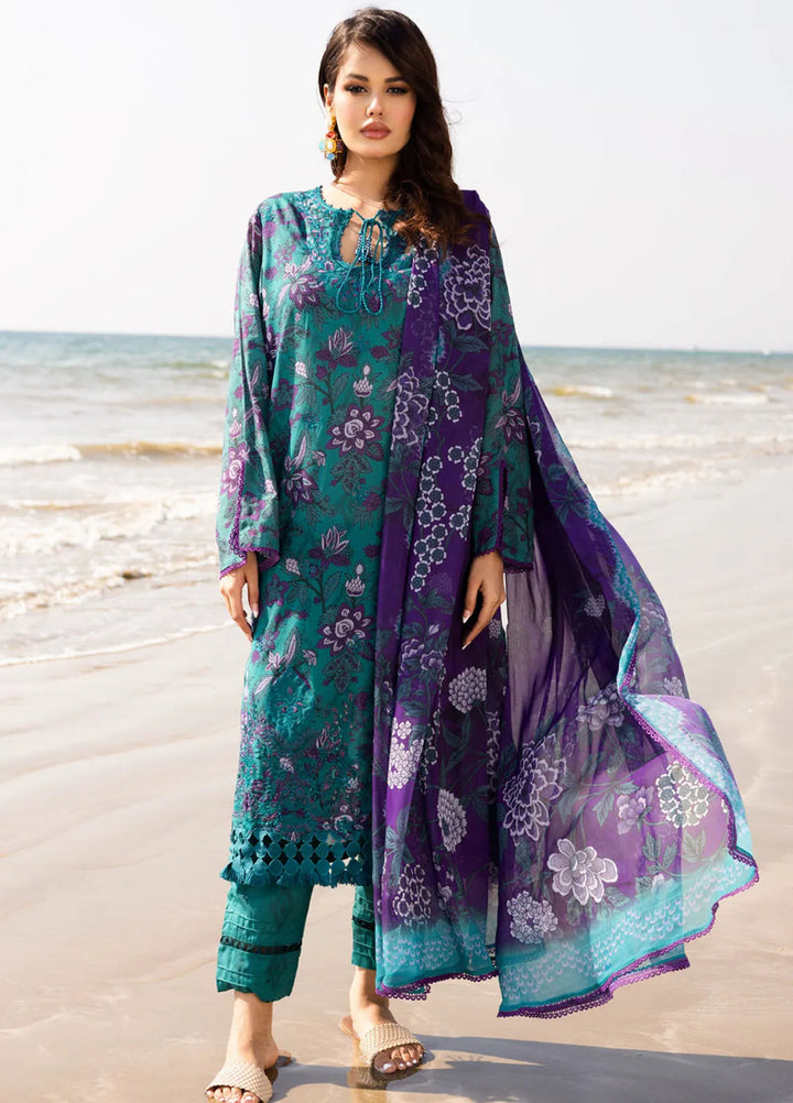 Aafreen by Riaz Arts Embroidered Lawn Suit Unstitched 3 Piece RA25LL AF-176 - Summer Collection