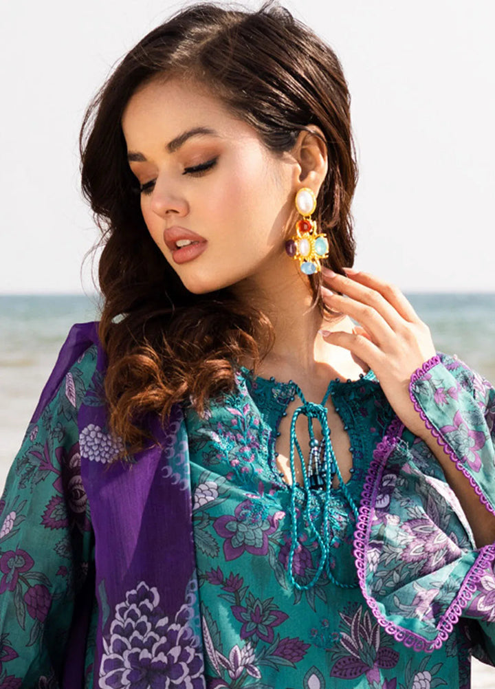 Aafreen by Riaz Arts Embroidered Lawn Suit Unstitched 3 Piece RA25LL AF-176 - Summer Collection