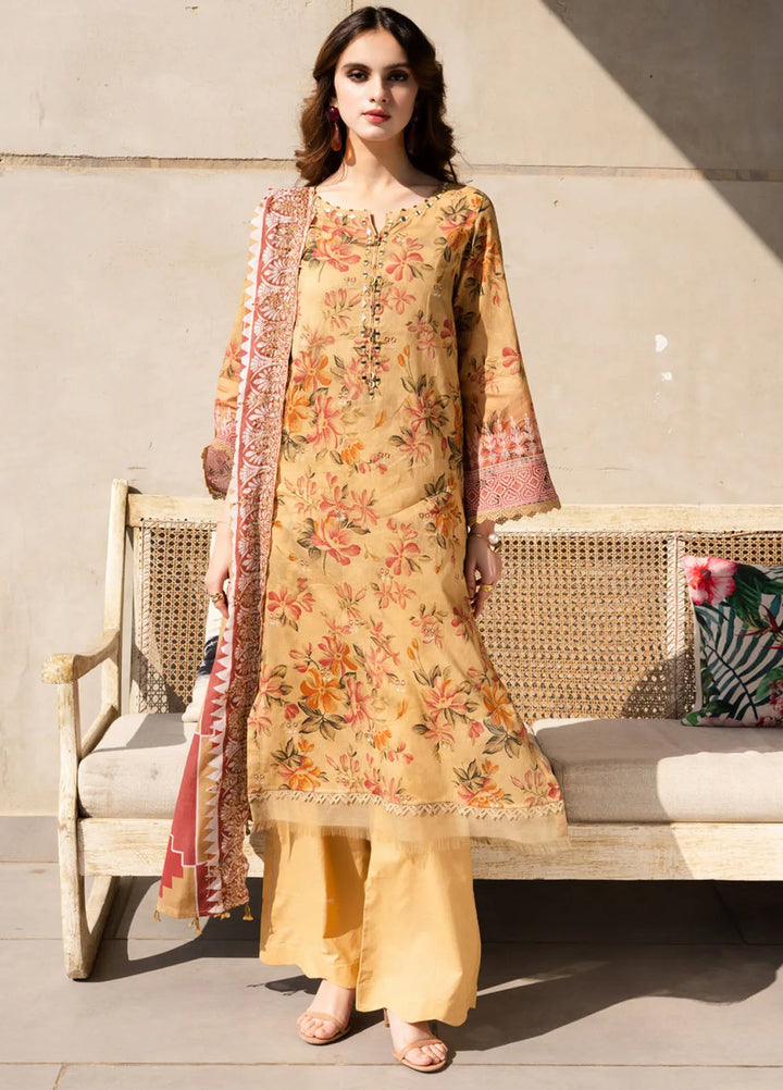 Aafreen by Riaz Arts Embroidered Lawn Suits Unstitched 3 Piece RA25AE AF-163 - Summer Collection