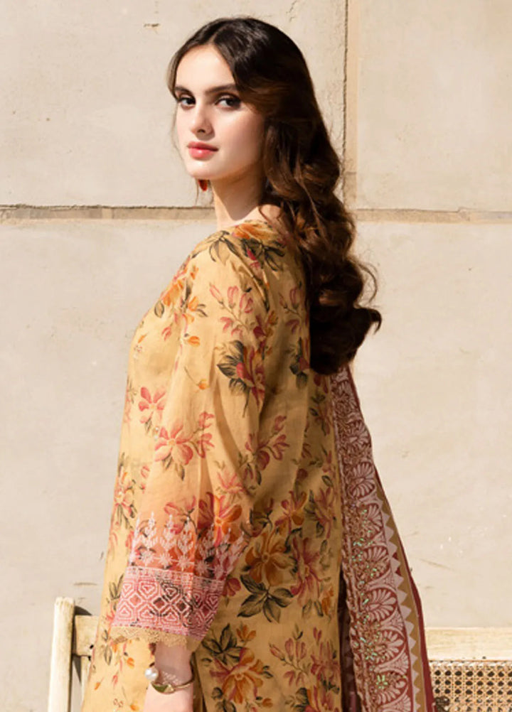Aafreen by Riaz Arts Embroidered Lawn Suits Unstitched 3 Piece RA25AE AF-163 - Summer Collection