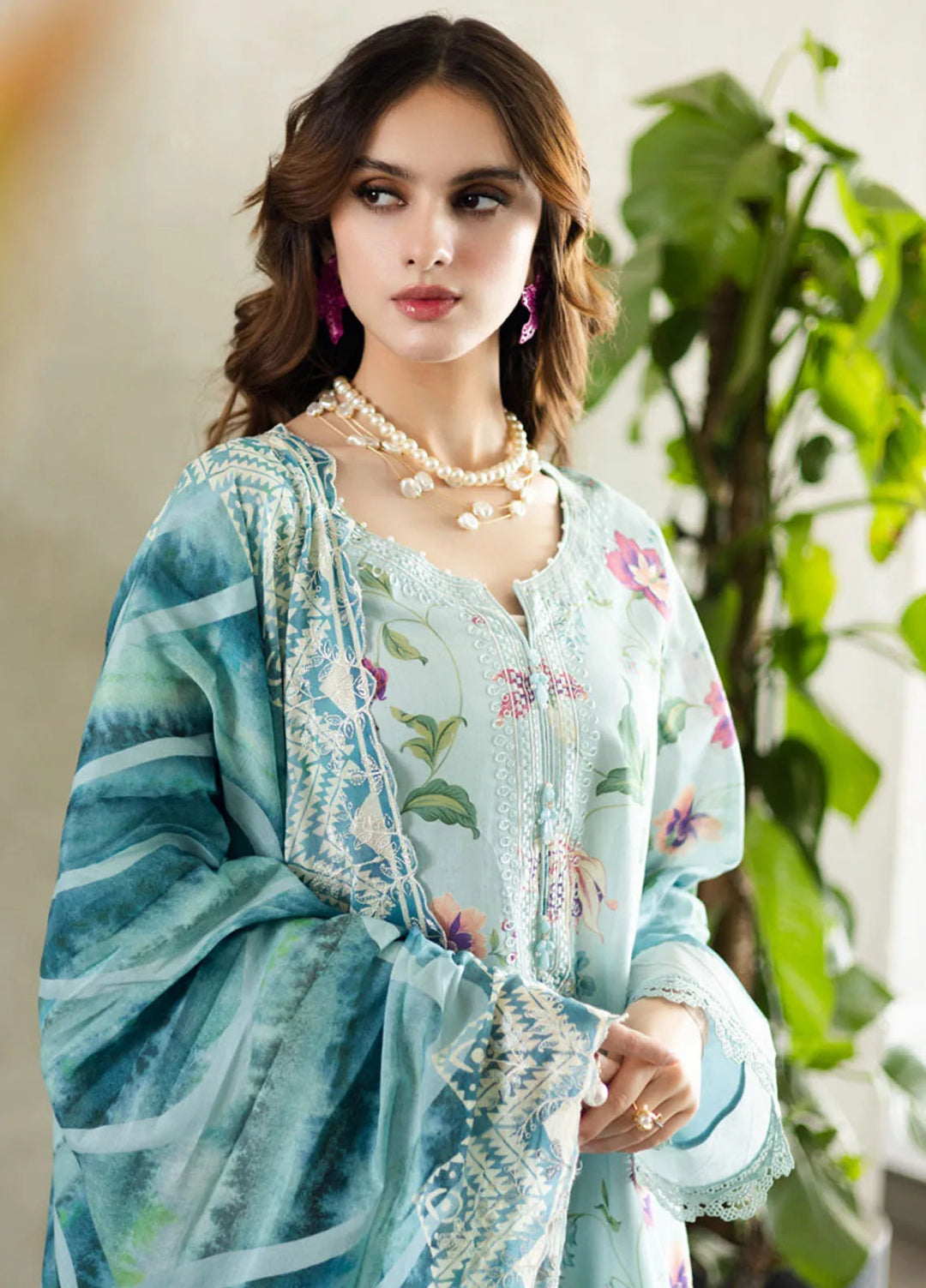Aafreen by Riaz Arts Embroidered Lawn Suits Unstitched 3 Piece RA25AE AF-166 - Summer Collection