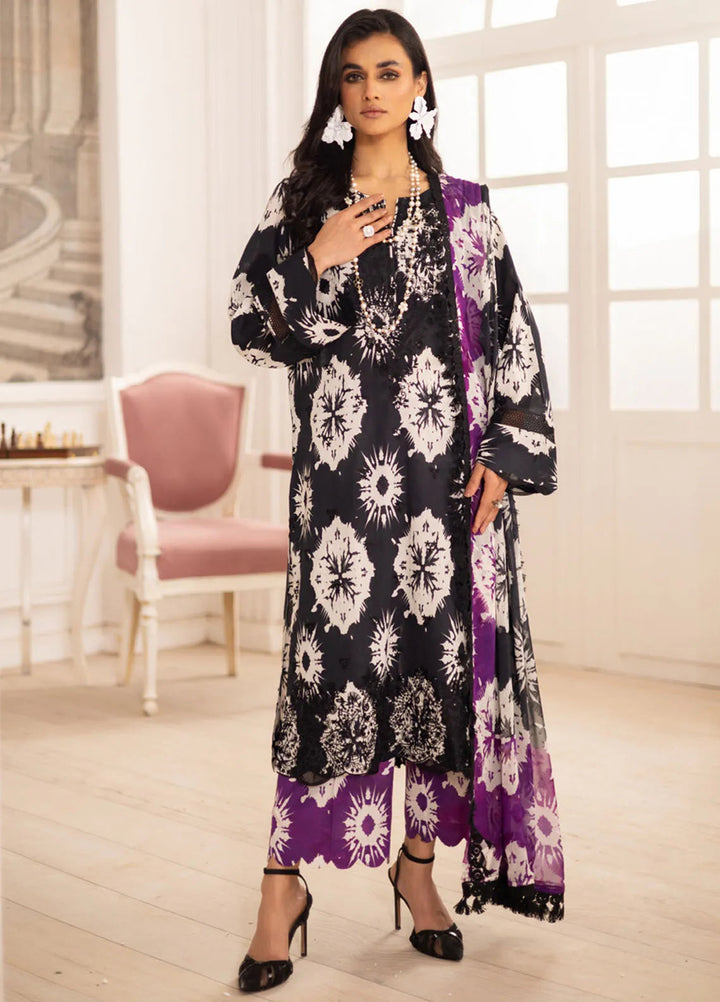 Aafreen by Riaz Arts Embroidered Lawn Suits Unstitched 3 Piece RA25EL AF-186 - Summer Collection