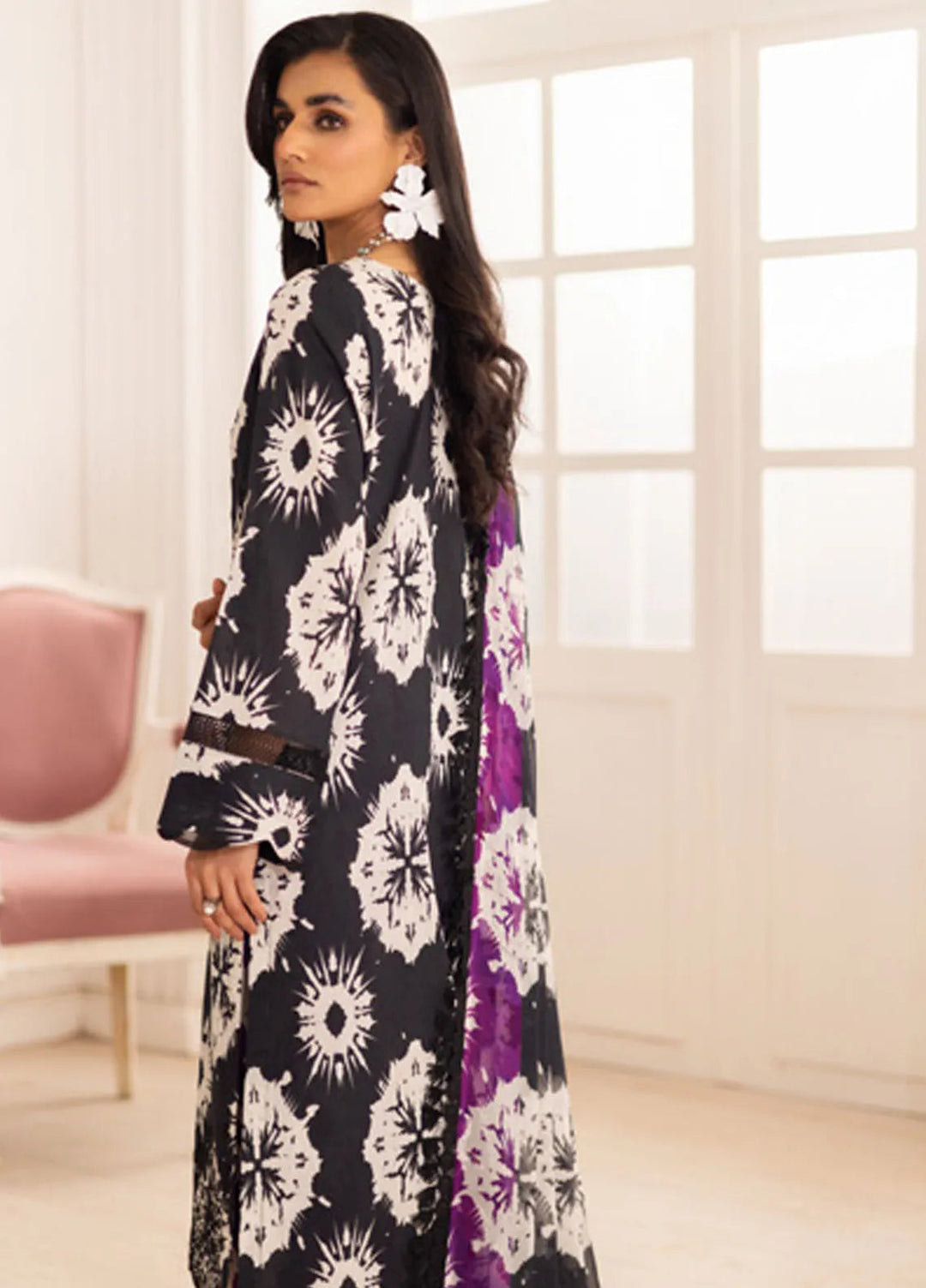 Aafreen by Riaz Arts Embroidered Lawn Suits Unstitched 3 Piece RA25EL AF-186 - Summer Collection