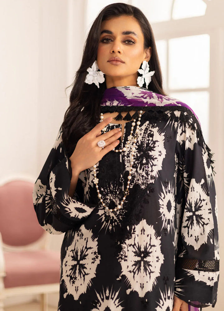 Aafreen by Riaz Arts Embroidered Lawn Suits Unstitched 3 Piece RA25EL AF-186 - Summer Collection