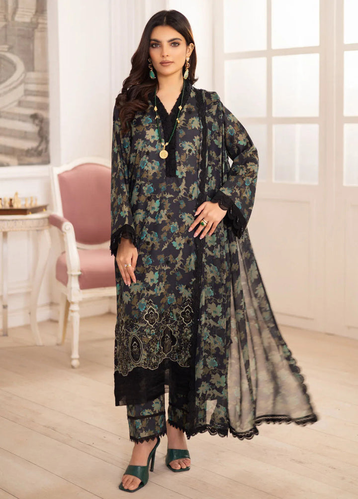 Aafreen by Riaz Arts Embroidered Lawn Suits Unstitched 3 Piece RA25EL AF-187 - Summer Collection