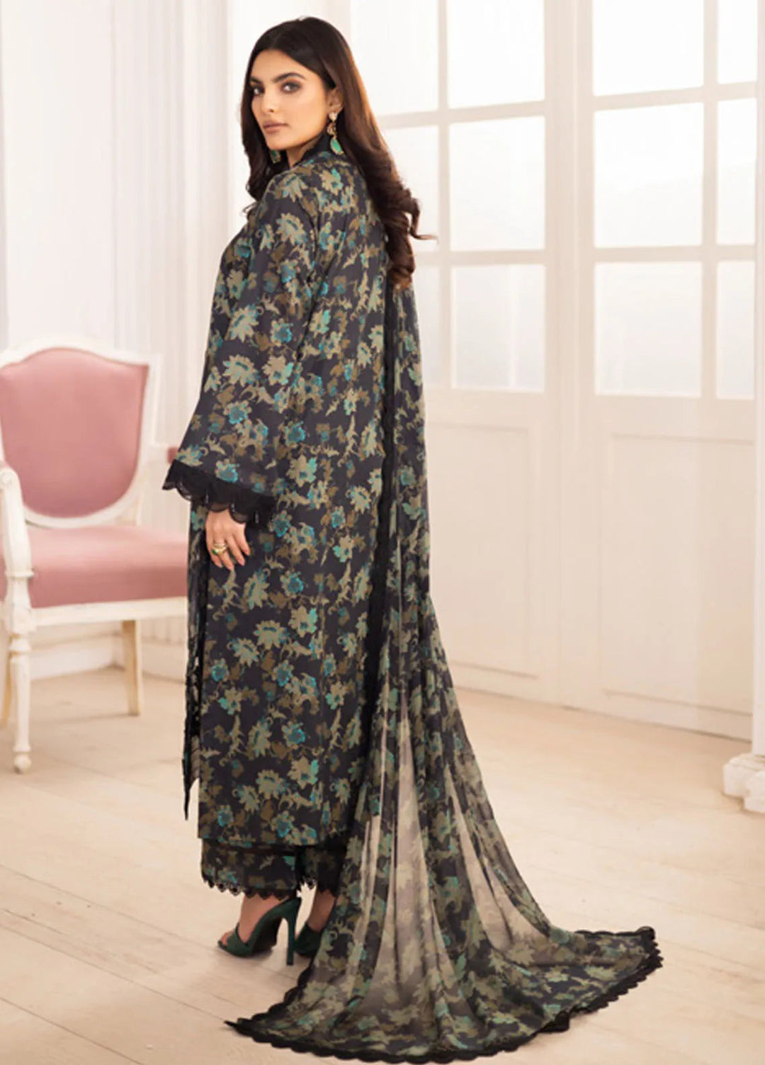 Aafreen by Riaz Arts Embroidered Lawn Suits Unstitched 3 Piece RA25EL AF-187 - Summer Collection