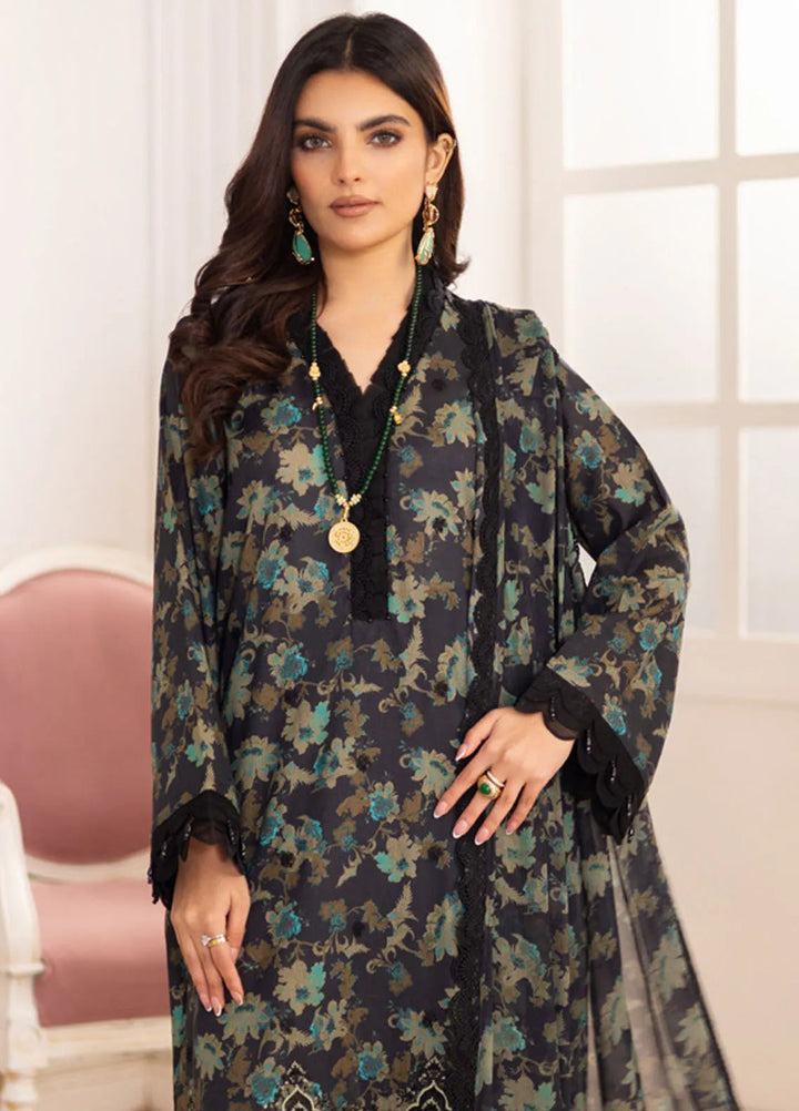 Aafreen by Riaz Arts Embroidered Lawn Suits Unstitched 3 Piece RA25EL AF-187 - Summer Collection