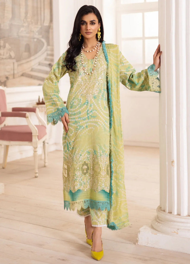 Aafreen by Riaz Arts Embroidered Lawn Suits Unstitched 3 Piece RA25EL AF-188 - Summer Collection