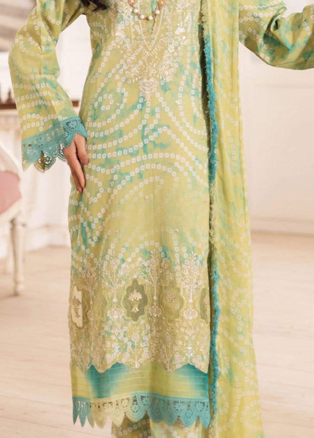 Aafreen by Riaz Arts Embroidered Lawn Suits Unstitched 3 Piece RA25EL AF-188 - Summer Collection