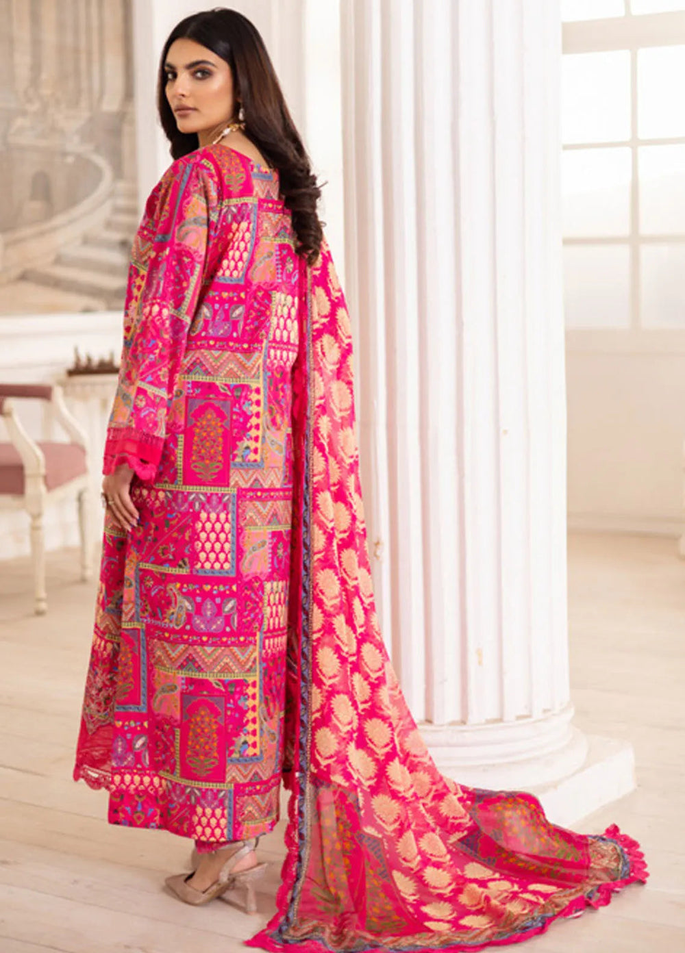Aafreen by Riaz Arts Embroidered Lawn Suits Unstitched 3 Piece RA25EL AF-189 - Summer Collection