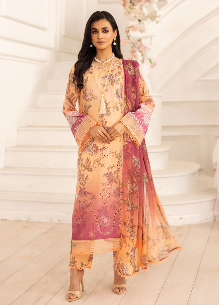 Aafreen by Riaz Arts Embroidered Lawn Suits Unstitched 3 Piece RA25EL AF-190 - Summer Collection